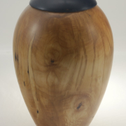 Wood funeral urn - #186-Spalted White Birch 7 x 11in.