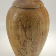 Wood funeral urn - #187-Spalted White Birch 7,25 x 11in.
