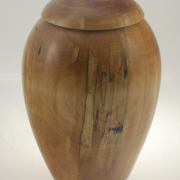 Wood funeral urn - #189-Spalted White Birch 7,25 x 11in.