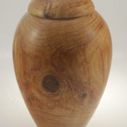Wood funeral urn - #190-Spalted Spruce 7,5 x 11,25in.